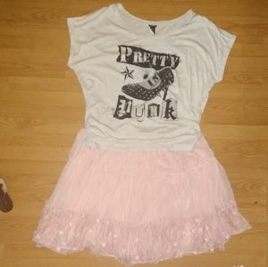 NWT Rockabilly or Punk Pink Polka Dot Skirt